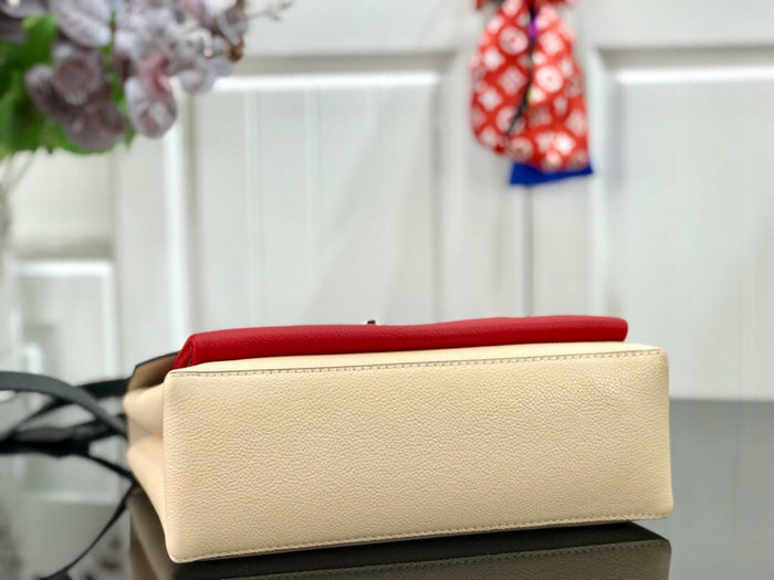 Louis Vuitton Soft Calfskin My Lockme Cream and Red M54878