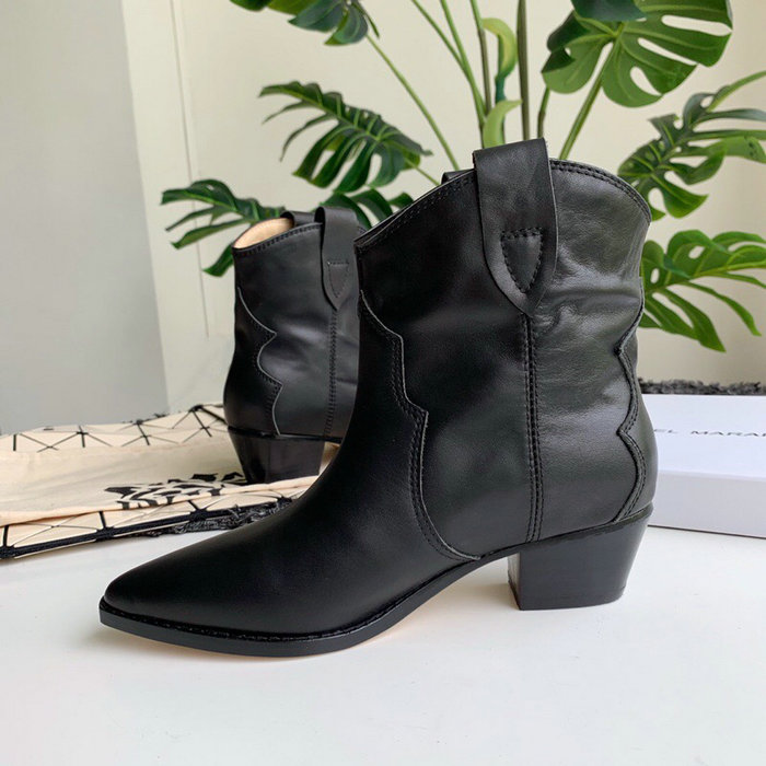 Isabel Marant Calfskin Ankle Boots Black S10051