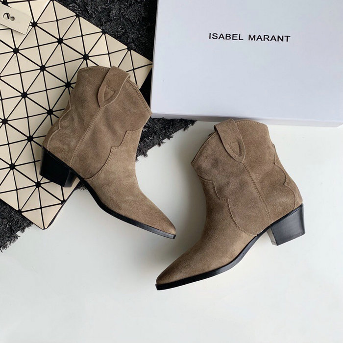 Isabel Marant Suede Ankle Boots Beige S10051