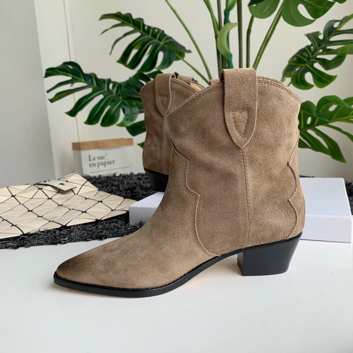 Isabel Marant Suede Ankle Boots Beige S10051