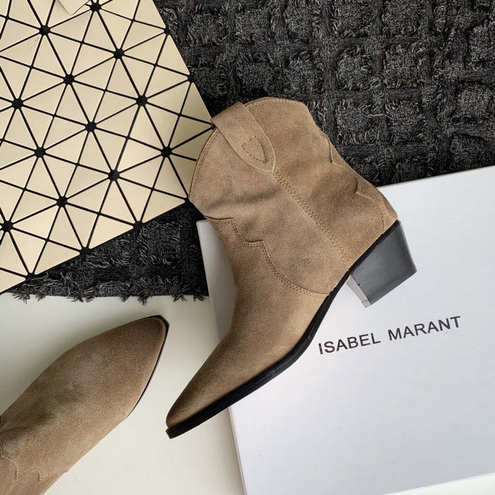 Isabel Marant Suede Ankle Boots Beige S10051