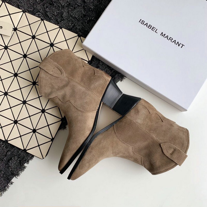 Isabel Marant Suede Ankle Boots Beige S10051