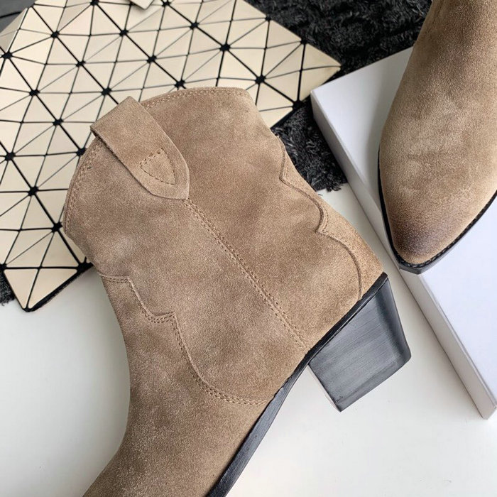 Isabel Marant Suede Ankle Boots Beige S10051