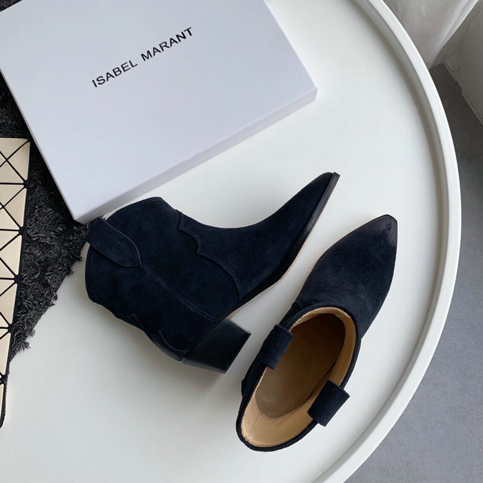 Isabel Marant Suede Ankle Boots Black S10051