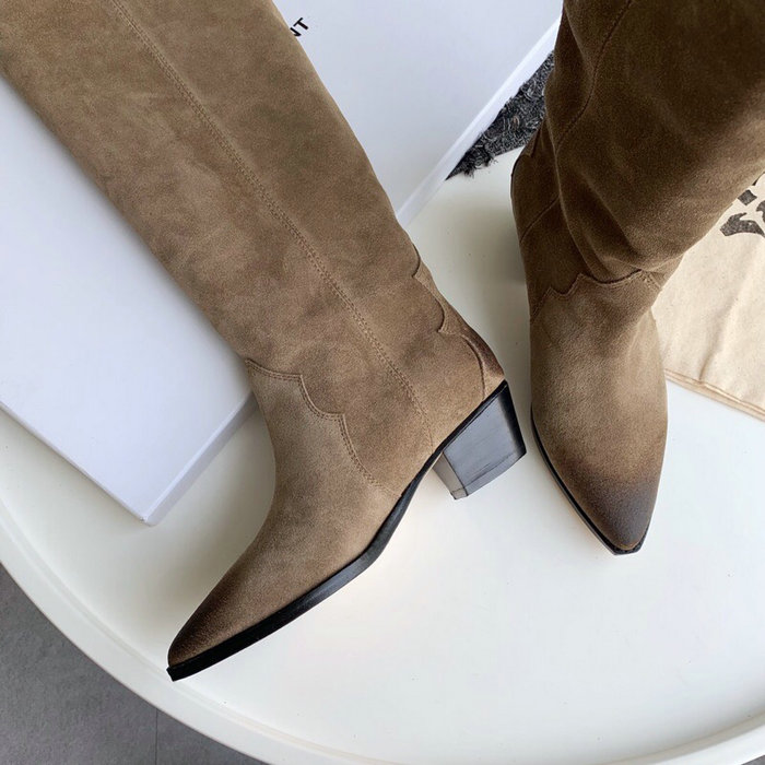 Isabel Marant Suede High Boots Beige S10052