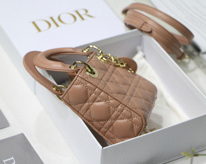 Lady Dior Lambskin Mini Bag Pink DM6007