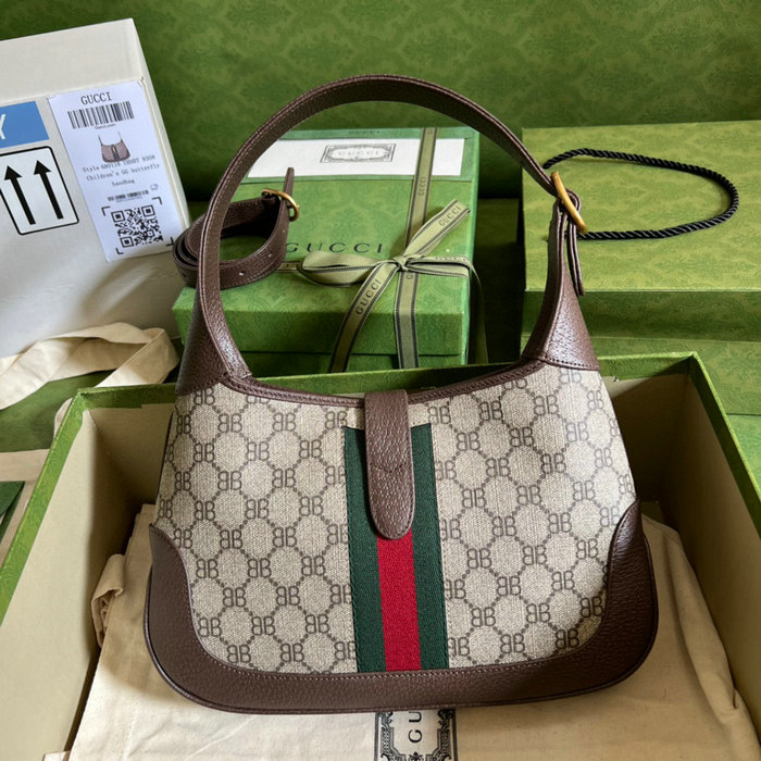 Gucci x Balenciaga Jackie 1961 Small Hobo Bag Brown 680118