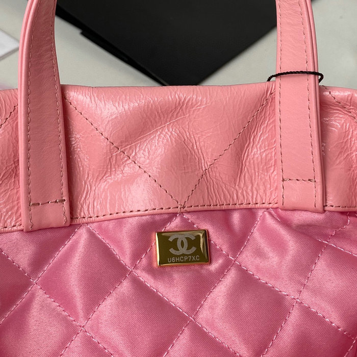 Chanel Calfskin Shopping Tote Pink AS3133