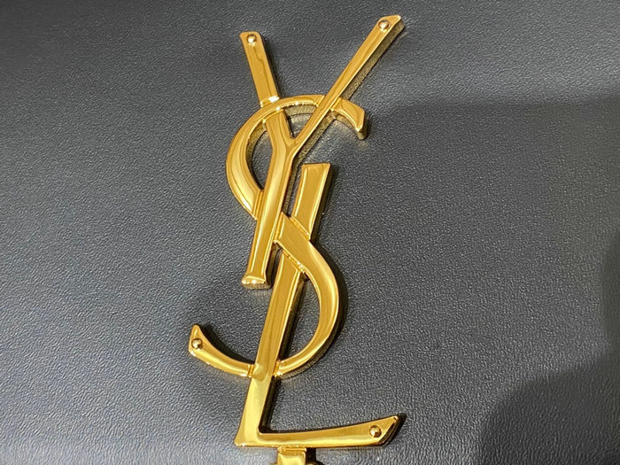 Saint Laurent Monogram Smooth Kate Tassel Bag Black with Gold 354119