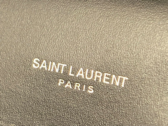 Saint Laurent Monogram Smooth Kate Tassel Bag Black with Silver 354119