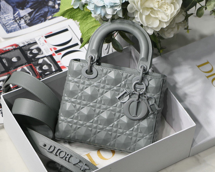 Small Lady Dior My Abcdior Bag Grey DM6004