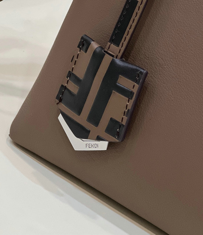 Fendi By The Way Medium Leather Boston Bag Coffee F1150