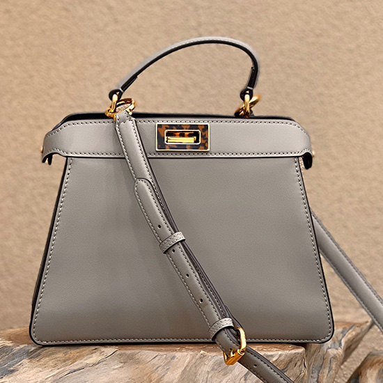 Fendi Calfskin Peekaboo Grey F80011