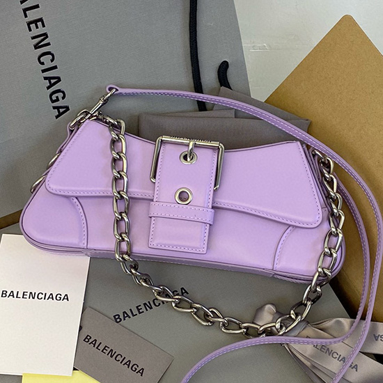 Balenciaga Lindsay Small Leather Shoulder Bag Purple B701141