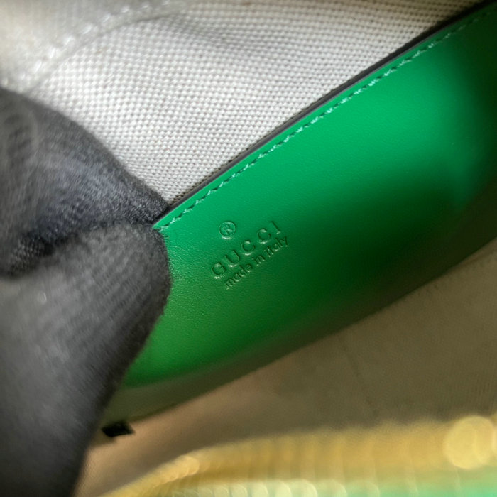 Gucci GG Matelasse leather small bag Green 702234