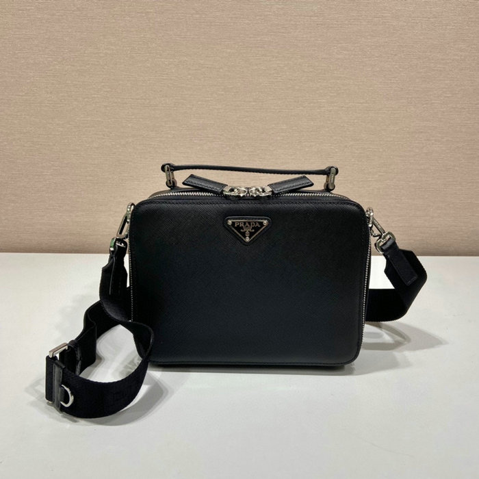 Prada Brique Saffiano leather bag Black 2VH069