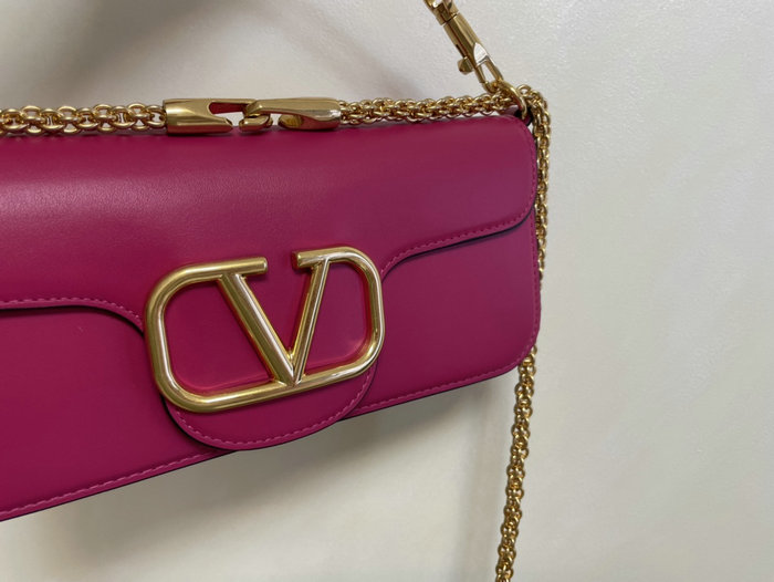 Valentino Loco Calfskin Shoulder Bag Peach V1133L