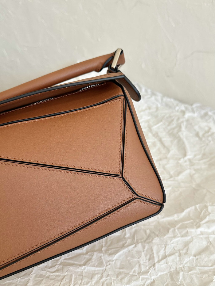 Loewe Small Puzzle Edge Leather Bag Brown L02231