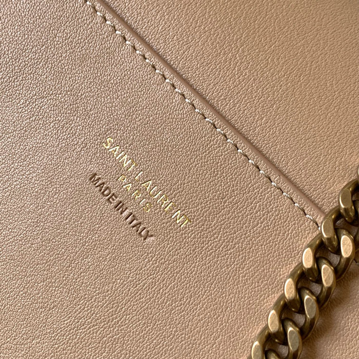 Saint Laurent Smooth Kate Small Reversible Chain Bag Beige 553804