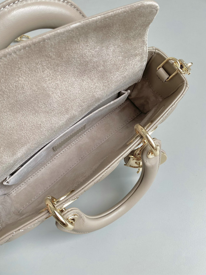 Small LADY D-JOY BAG Grey D3380