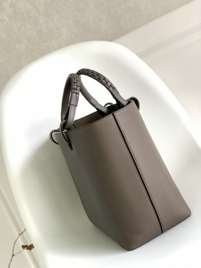LOEWE Small Anagram Grain Leather Tote bag Dark Grey L62186
