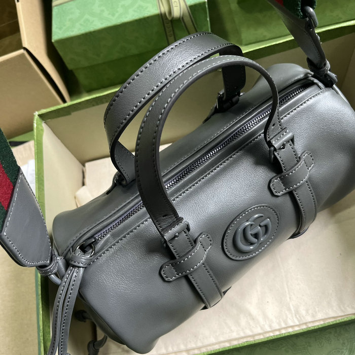 Gucci Small duffle bag with tonal Double G Grey 725701