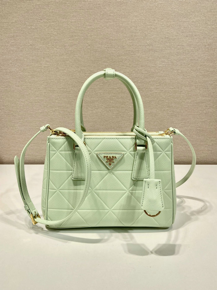 Prada Saffiano leather handbag Green 1BA896