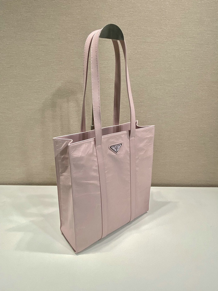 Prada Small antique nappa leather tote Pink 1BG459