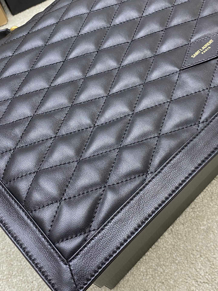 Saint Laurent Pochon Matelasse Shoulder Bag Black 742440