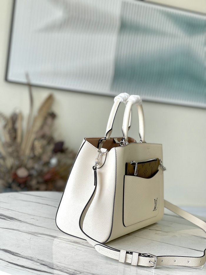 Louis Vuitton Marelle Tote MM White M59954
