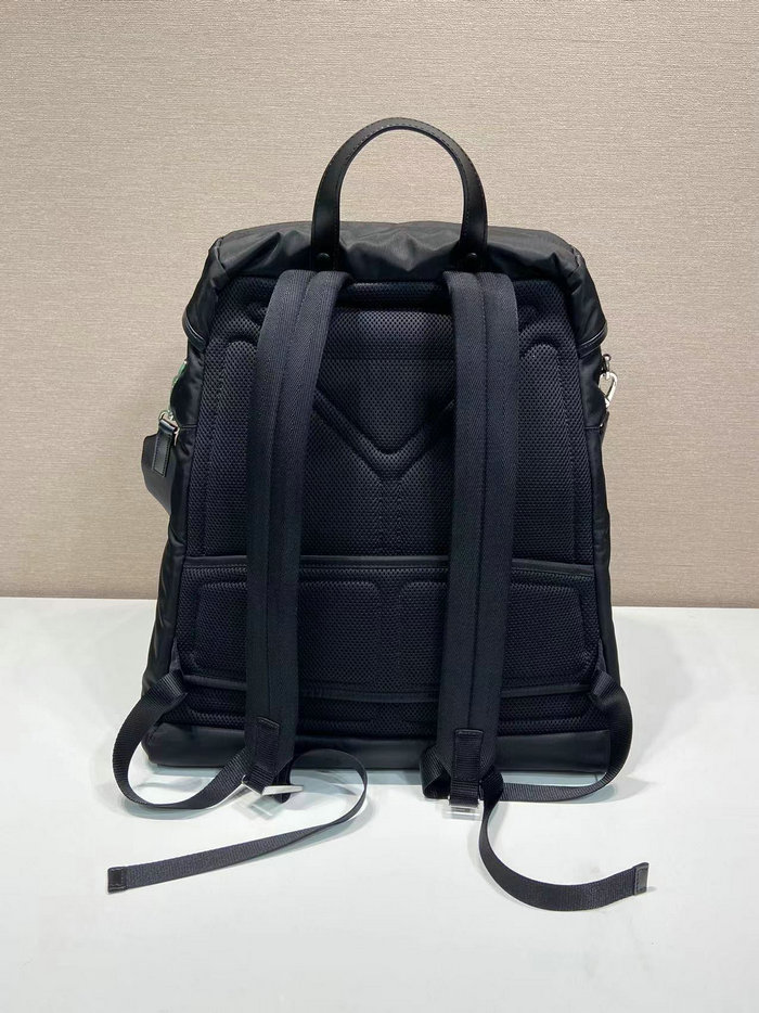 Prada Re-Nylon and leather backpack Black 2VZ108