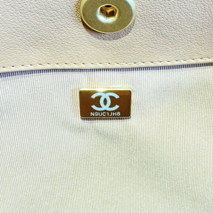Chanel Hobo Handbag Brown AS4743