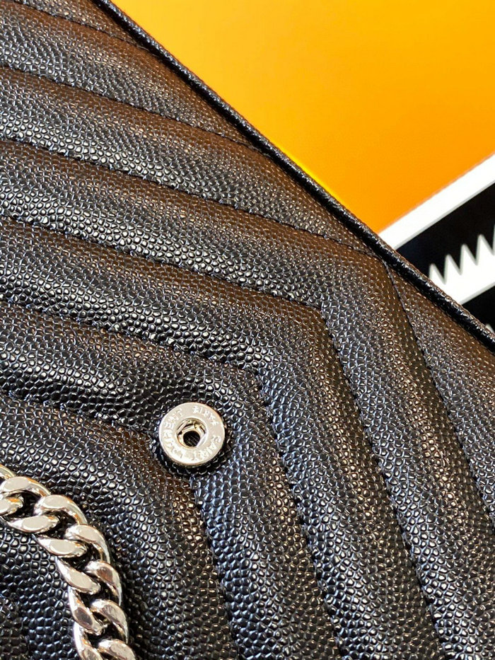 Saint Laurent Chain Wallet Black with Silver 360452