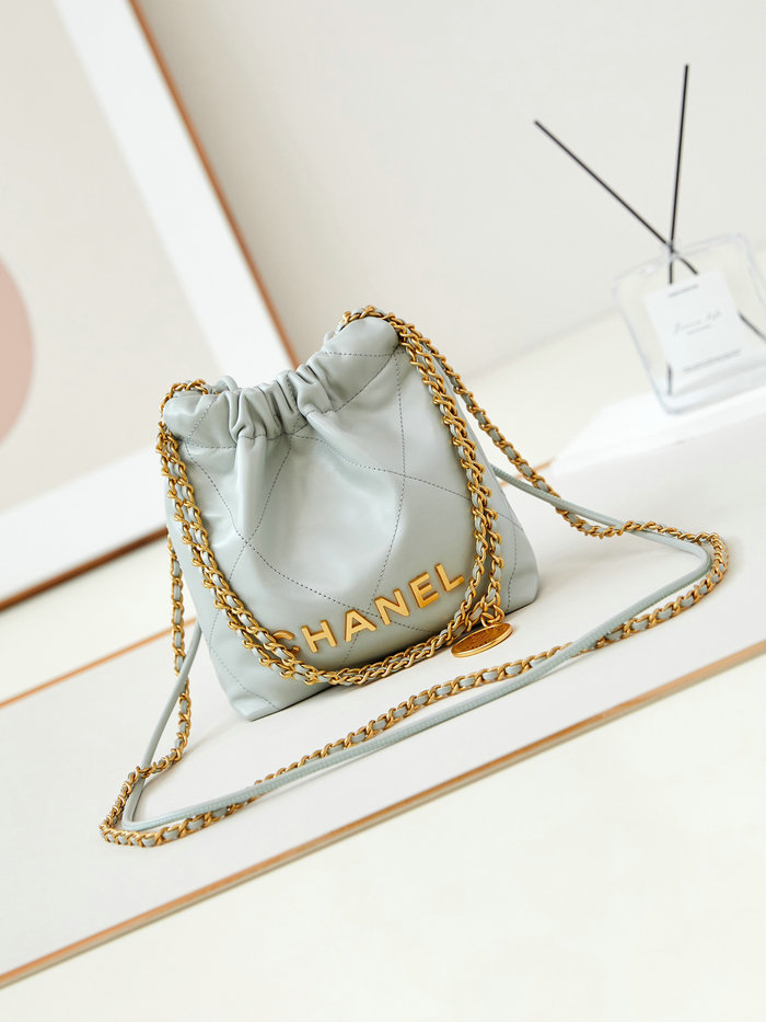 Chanel 22 Mini Handbag AS3980 Grey