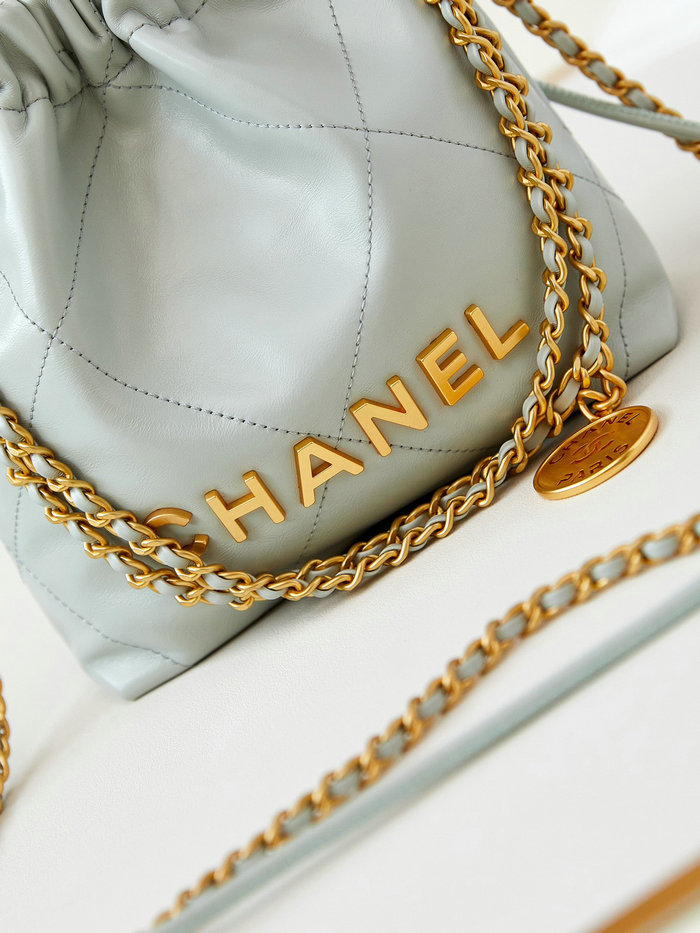 Chanel 22 Mini Handbag AS3980 Grey