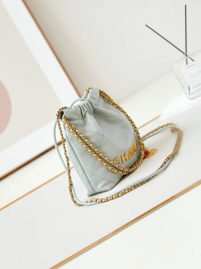 Chanel 22 Mini Handbag AS3980 Grey