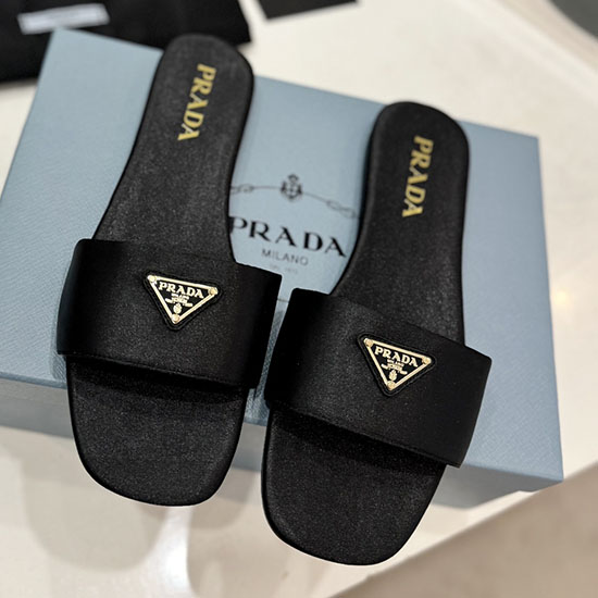 Prada Satin Slippers SPS60904