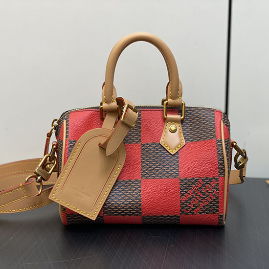 Louis Vuitton Speedy 18 Bandouliere Damier Pop N40611 Red