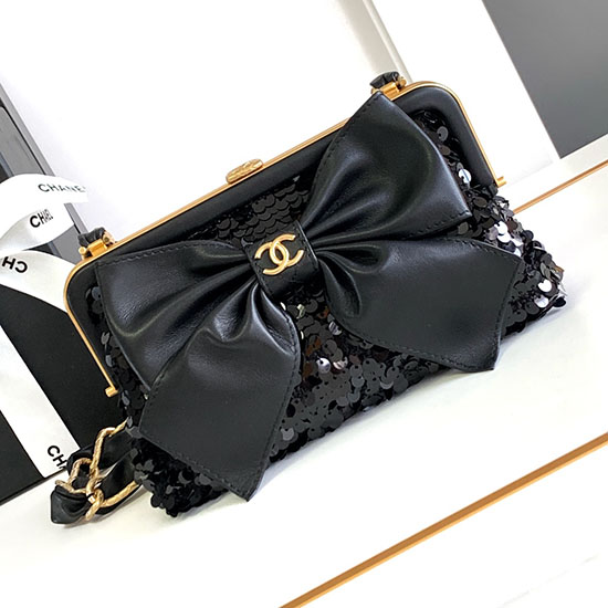 Chanel Small Sequins Clutch With Chain AP4027