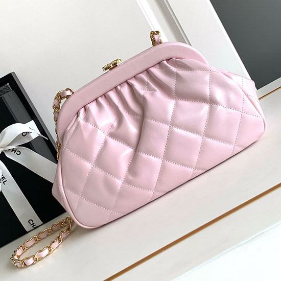 Chanle Lambskin Clutch AS4717 Pink