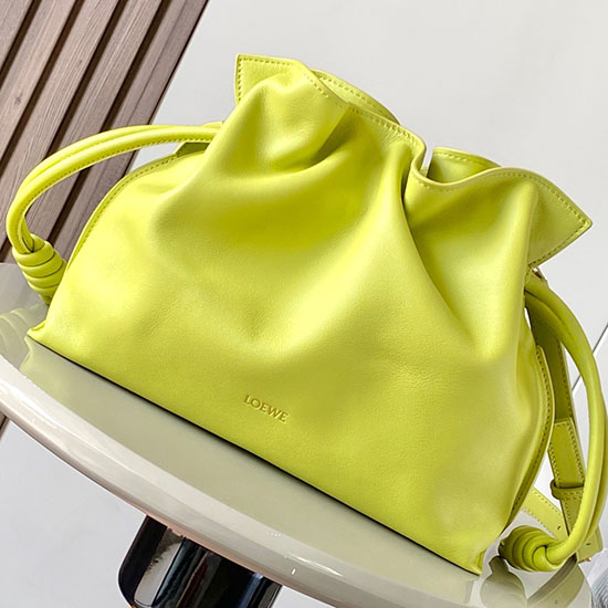 Loewe Medium Flamenco Clutch L9043 Lime Yellow