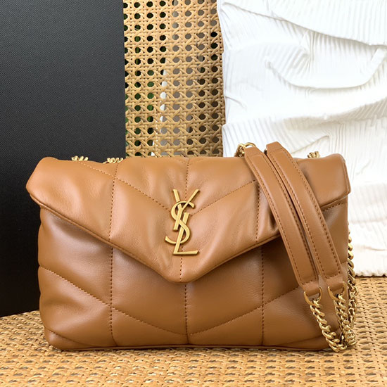 Saint Laurent Loulou Toy Puffer Bag 759337 Tan