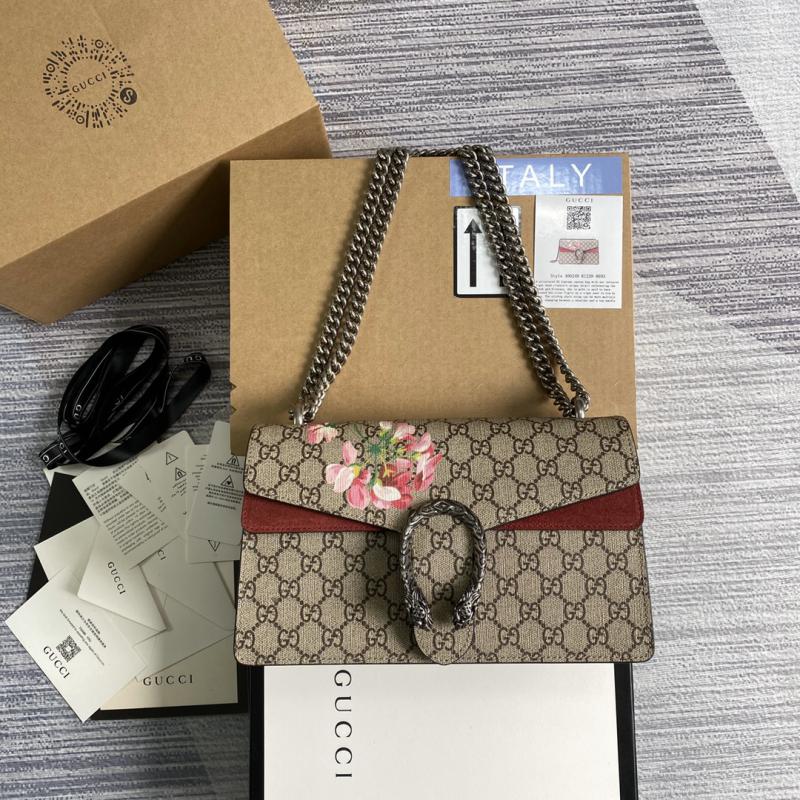 Gucci Dionysus Small Shoulder Bag 400249 with Red Flower