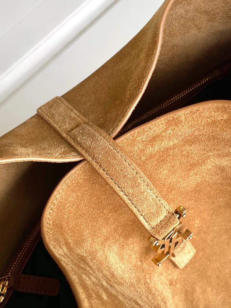 YSL LE 5 A 7 Supple Suede Large Hobo Bag 753837 Camel