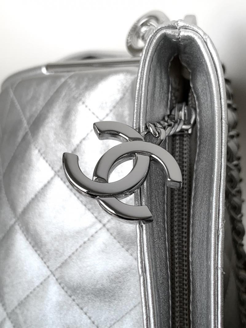 Chanel Calfskin Shoulder Bag AS2505 Silver