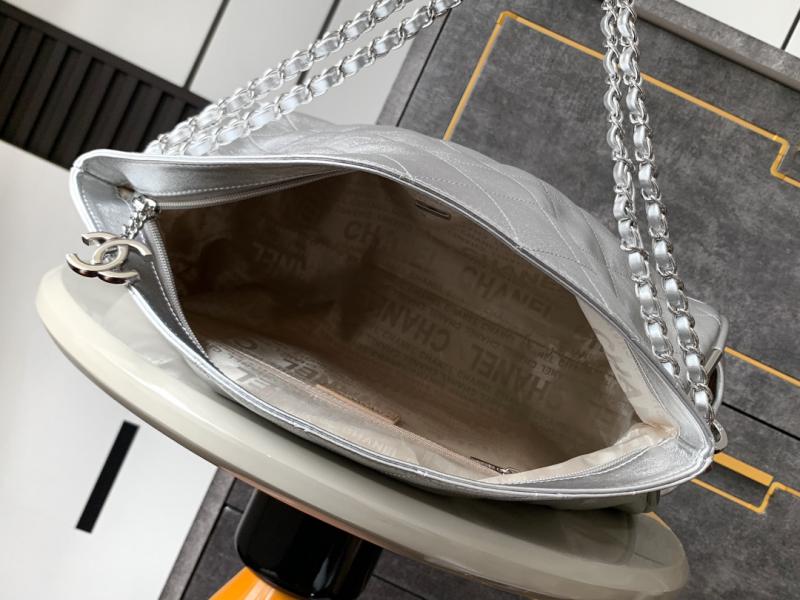 Chanel Calfskin Shoulder Bag AS2505 Silver