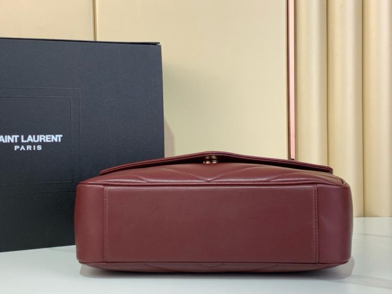 Saint Laurent Lambskin Loulou Medium Bag 801439 Burgundy