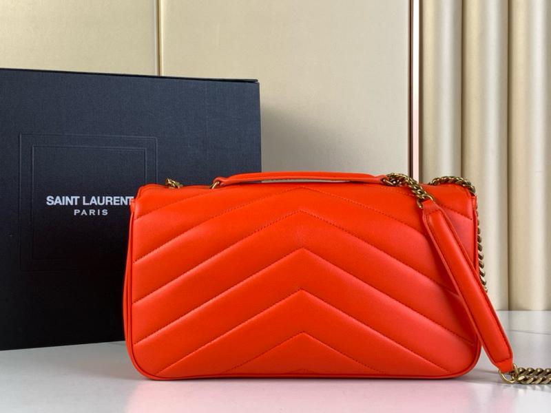 Saint Laurent Lambskin Loulou Medium Bag 801439 Orange