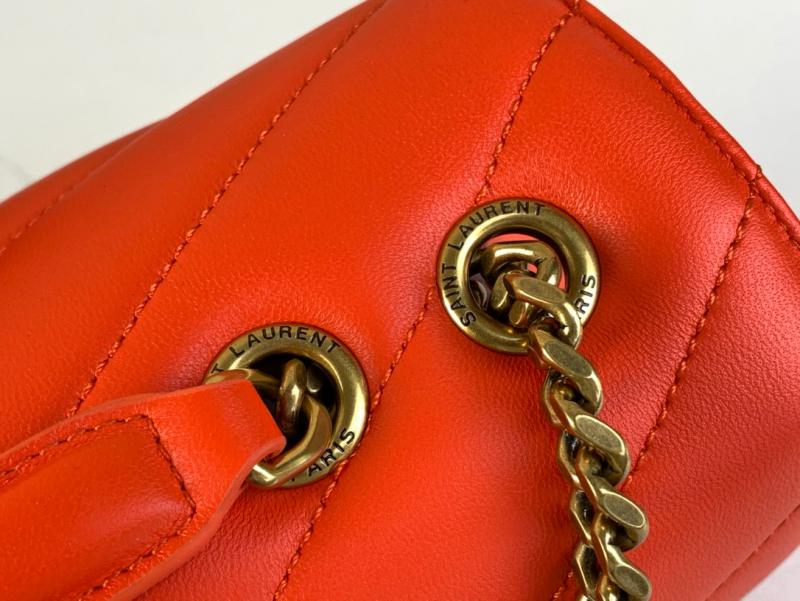 Saint Laurent Lambskin Loulou Medium Bag 801439 Orange