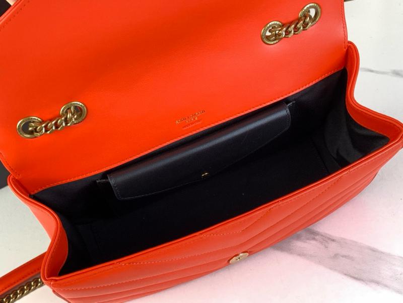 Saint Laurent Lambskin Loulou Medium Bag 801439 Orange